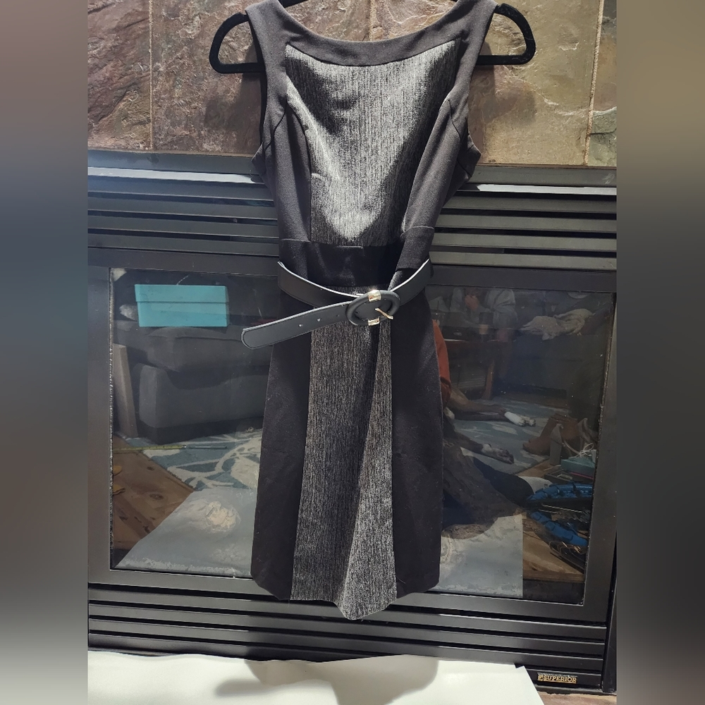 Business casual dress with belt